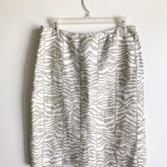 Calvin Klein Printed A Line Career  Skirt - Picture 2 of 4